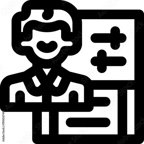 coordinator line icon. Clean and minimalist vector icon for websites, mobile apps, presentations, and logos. Fully scalable and customizable for any project.