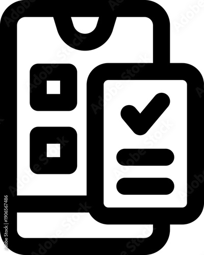 plan app line icon. Clean and minimalist vector icon for websites, mobile apps, presentations, and logos. Fully scalable and customizable for any project.