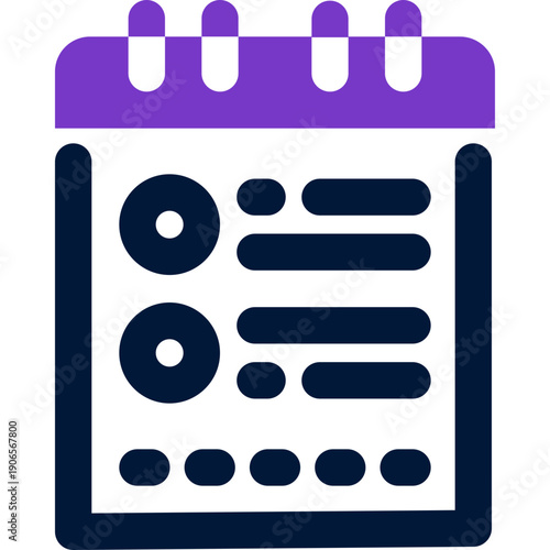 list duotone icon. Sleek and modern vector icon for websites, mobile apps, marketing materials, and corporate design. Fully scalable and ready to use.