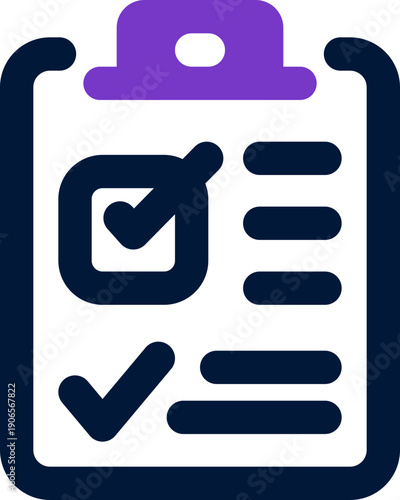 checklist duotone icon. Sleek and modern vector icon for websites, mobile apps, marketing materials, and corporate design. Fully scalable and ready to use.