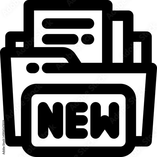 new project line icon. Clean and minimalist vector icon for websites, mobile apps, presentations, and logos. Fully scalable and customizable for any project.