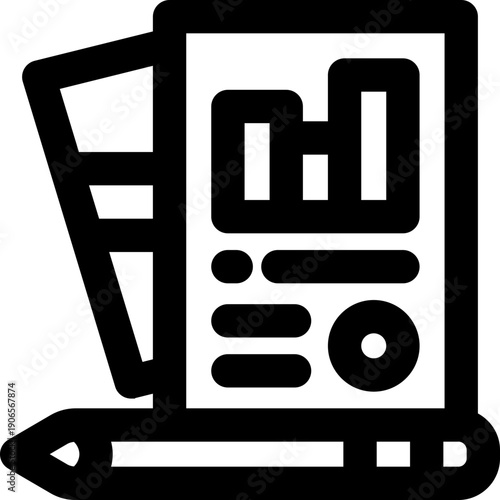 analysis line icon. Clean and minimalist vector icon for websites, mobile apps, presentations, and logos. Fully scalable and customizable for any project.