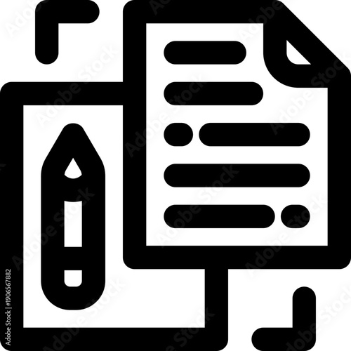 edit document line icon. Clean and minimalist vector icon for websites, mobile apps, presentations, and logos. Fully scalable and customizable for any project.