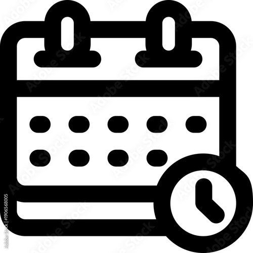 schedule line icon. Clean and minimalist vector icon for websites, mobile apps, presentations, and logos. Fully scalable and customizable for any project.