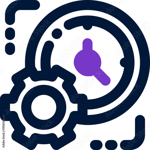 time management duotone icon. Sleek and modern vector icon for websites, mobile apps, marketing materials, and corporate design. Fully scalable and ready to use.