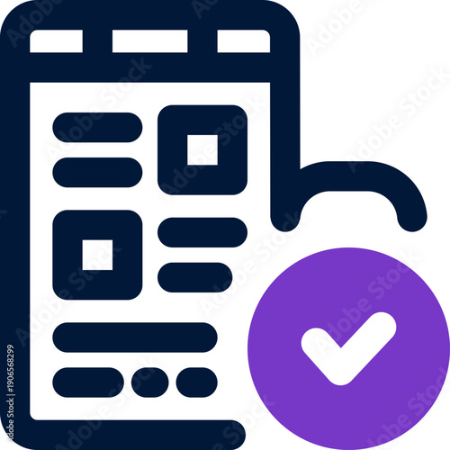 done list duotone icon. Sleek and modern vector icon for websites, mobile apps, marketing materials, and corporate design. Fully scalable and ready to use.