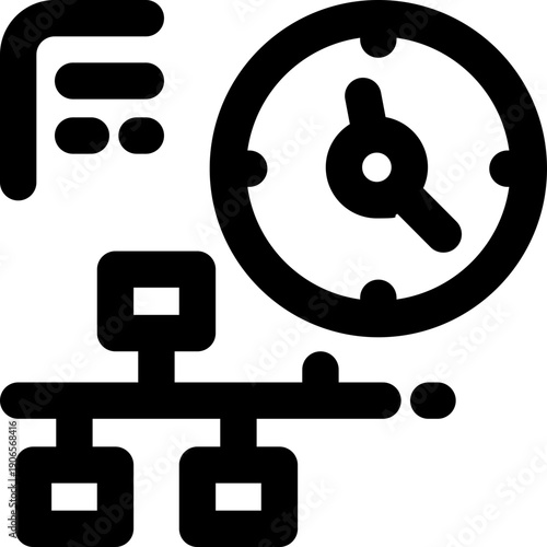 timeline line icon. Clean and minimalist vector icon for websites, mobile apps, presentations, and logos. Fully scalable and customizable for any project.