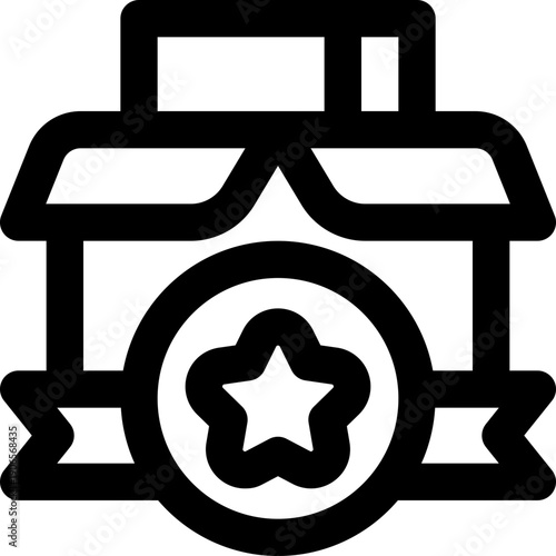 brand line icon. Clean and minimalist vector icon for websites, mobile apps, presentations, and logos. Fully scalable and customizable for any project.