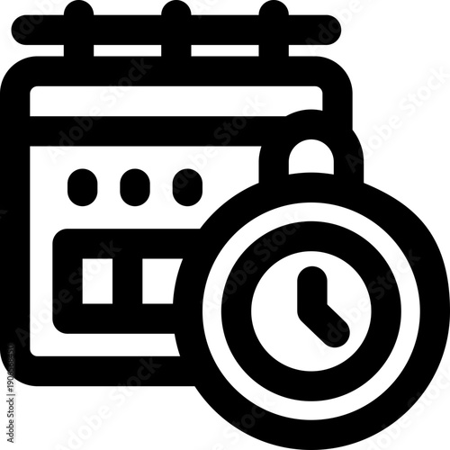 timeframe line icon. Clean and minimalist vector icon for websites, mobile apps, presentations, and logos. Fully scalable and customizable for any project.