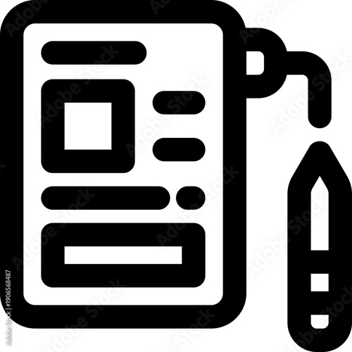 registration line icon. Clean and minimalist vector icon for websites, mobile apps, presentations, and logos. Fully scalable and customizable for any project.