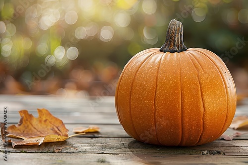 Close-up of a textured orange pumpkin in autumn sunlight.