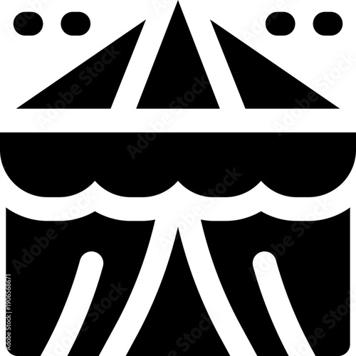 marquee glyph icon. Strong and solid vector icon for websites, mobile interfaces, presentations, and visual branding. High quality and easy to edit.