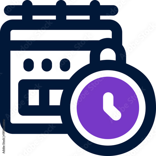 timeframe duotone icon. Sleek and modern vector icon for websites, mobile apps, marketing materials, and corporate design. Fully scalable and ready to use.