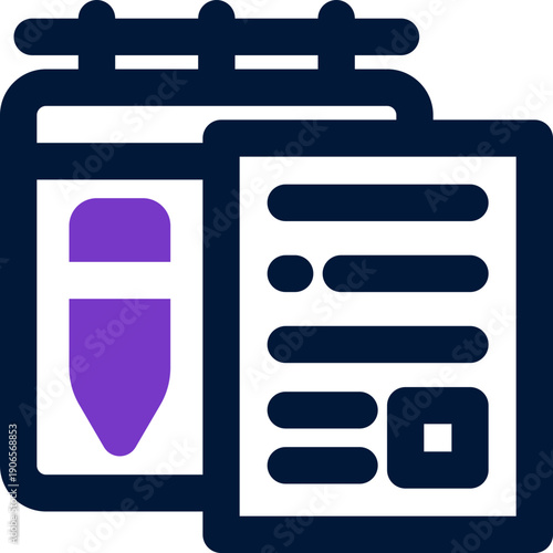 script duotone icon. Sleek and modern vector icon for websites, mobile apps, marketing materials, and corporate design. Fully scalable and ready to use.