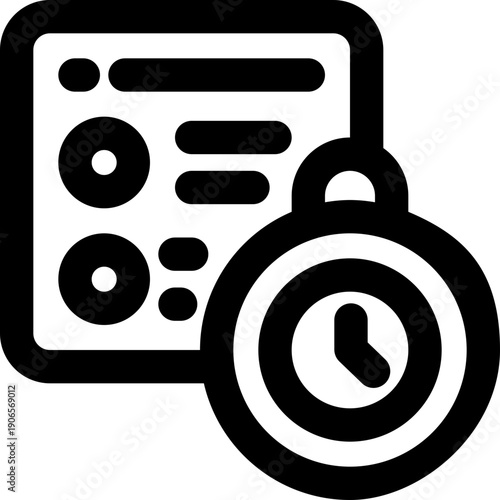 task planning line icon. Clean and minimalist vector icon for websites, mobile apps, presentations, and logos. Fully scalable and customizable for any project.