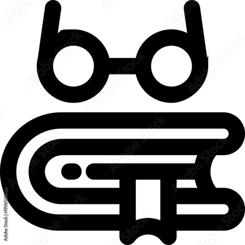 reading line icon. Clean and minimalist vector icon for websites, mobile apps, presentations, and logos. Fully scalable and customizable for any project.