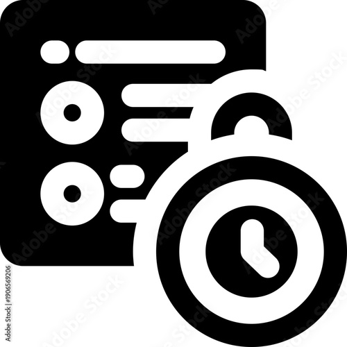 task planning glyph icon. Strong and solid vector icon for websites, mobile interfaces, presentations, and visual branding. High quality and easy to edit.