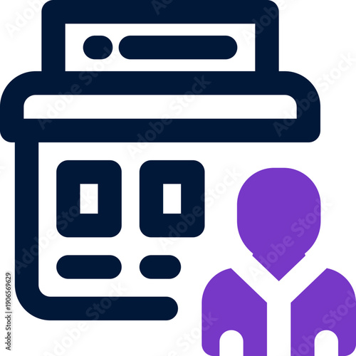 organizer duotone icon. Sleek and modern vector icon for websites, mobile apps, marketing materials, and corporate design. Fully scalable and ready to use.