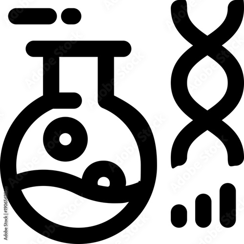 biochemical line icon. Clean and minimalist vector icon for websites, mobile apps, presentations, and logos. Fully scalable and customizable for any project.