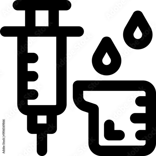 syringe line icon. Clean and minimalist vector icon for websites, mobile apps, presentations, and logos. Fully scalable and customizable for any project.