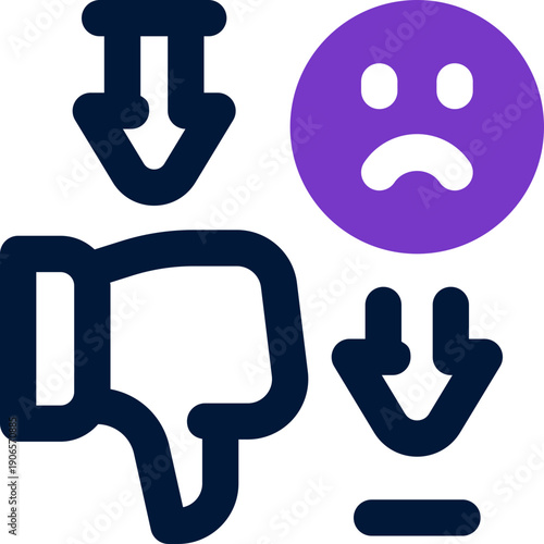 disadvantage duotone icon. Sleek and modern vector icon for websites, mobile apps, marketing materials, and corporate design. Fully scalable and ready to use.