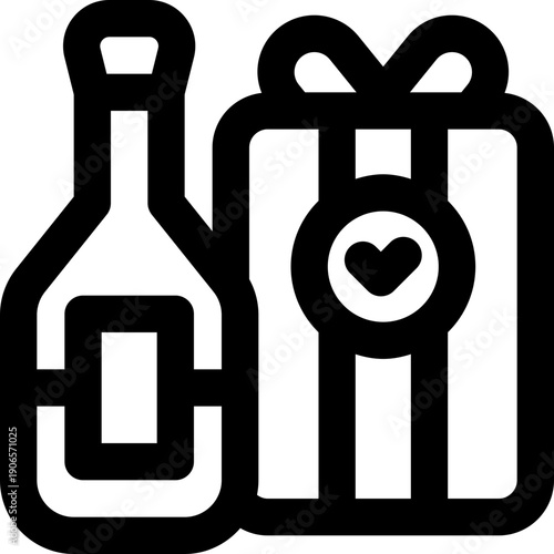 wine line icon. Clean and minimalist vector icon for websites, mobile apps, presentations, and logos. Fully scalable and customizable for any project.