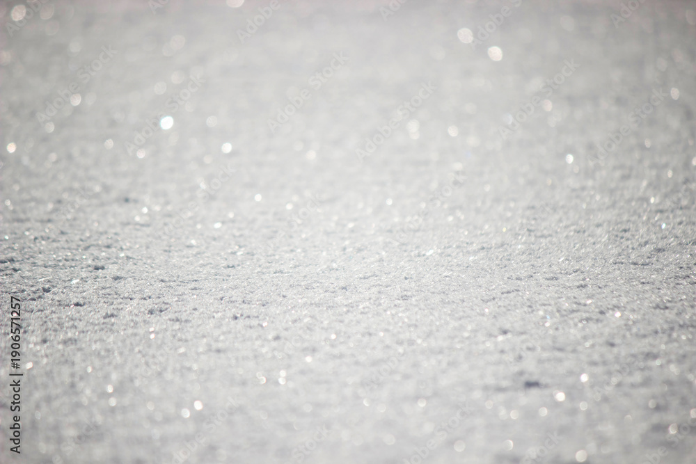Obraz premium Fresh clean snow texture closeup, winter background with ice crystals.