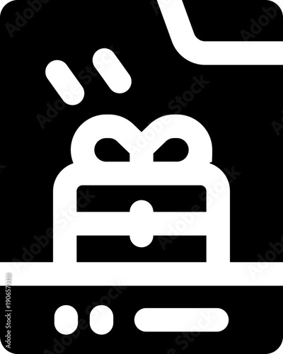 give away glyph icon. Strong and solid vector icon for websites, mobile interfaces, presentations, and visual branding. High quality and easy to edit.