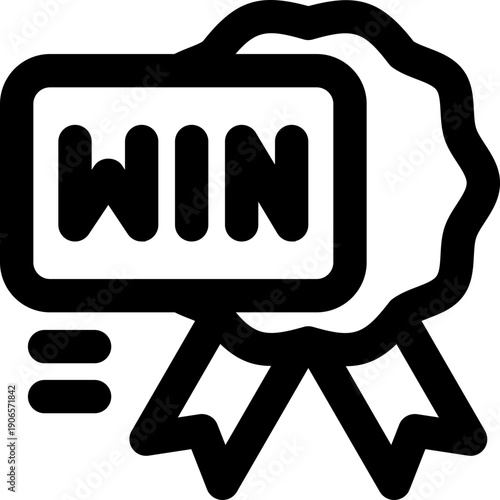 winner line icon. clean and minimalist vector icon for websites, mobile apps, presentations, and logos. fully scalable and customizable for any project.