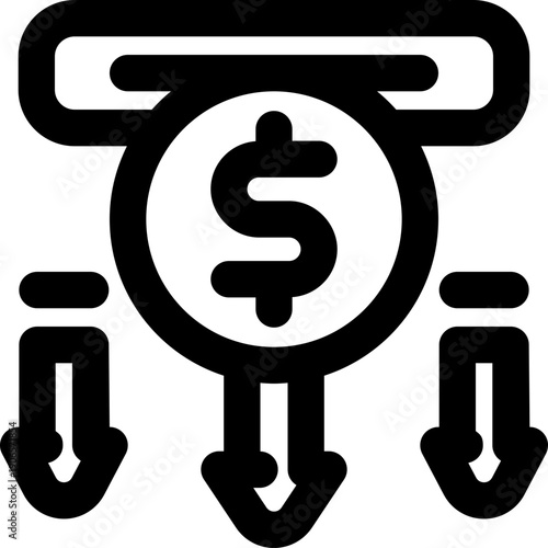 spending line icon. clean and minimalist vector icon for websites, mobile apps, presentations, and logos. fully scalable and customizable for any project.