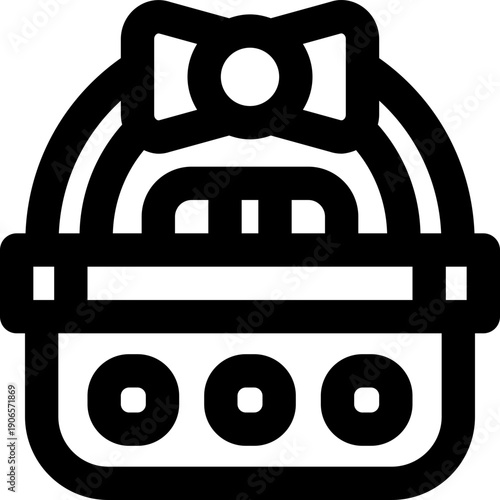 gift basket line icon. clean and minimalist vector icon for websites, mobile apps, presentations, and logos. fully scalable and customizable for any project.