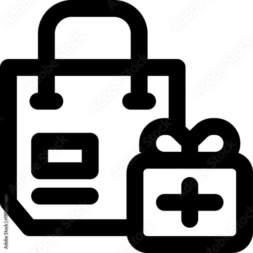 tote bag line icon. clean and minimalist vector icon for websites, mobile apps, presentations, and logos. fully scalable and customizable for any project.