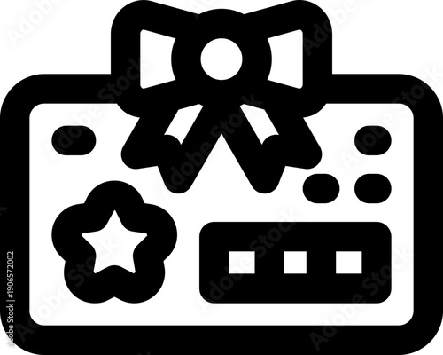 gift card line icon. clean and minimalist vector icon for websites, mobile apps, presentations, and logos. fully scalable and customizable for any project.