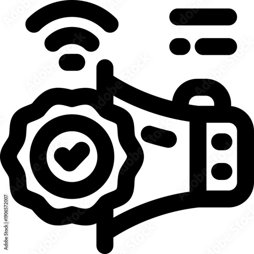 brand awareness line icon. clean and minimalist vector icon for websites, mobile apps, presentations, and logos. fully scalable and customizable for any project.