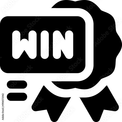 winner glyph icon. strong and solid vector icon for websites, mobile interfaces, presentations, and visual branding. high quality and easy to edit.