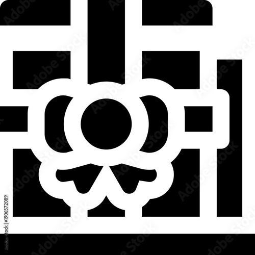 gift box glyph icon. strong and solid vector icon for websites, mobile interfaces, presentations, and visual branding. high quality and easy to edit.