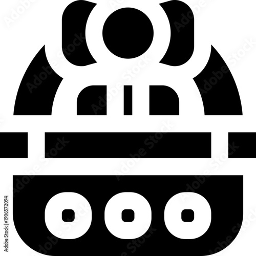 gift basket glyph icon. strong and solid vector icon for websites, mobile interfaces, presentations, and visual branding. high quality and easy to edit.