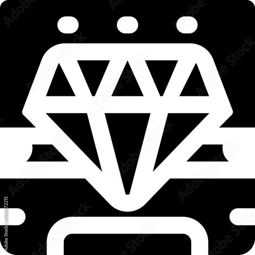 gem glyph icon. strong and solid vector icon for websites, mobile interfaces, presentations, and visual branding. high quality and easy to edit.