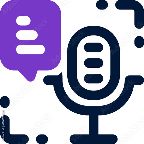 microphone duotone icon. sleek and modern vector icon for websites, mobile apps, marketing materials, and corporate design. fully scalable and ready to use.
