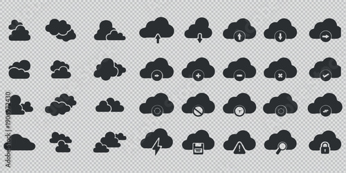 Cloud computing icon. Line, glyph and filled outline colorful version, abstract cloud outline and filled vector sign. Cloud icon. Vector illustration.