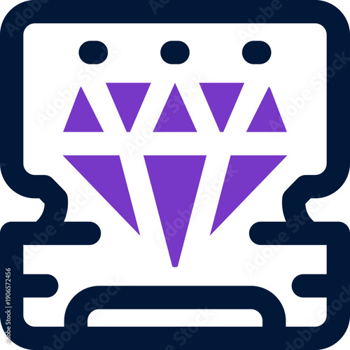 gem duotone icon. sleek and modern vector icon for websites, mobile apps, marketing materials, and corporate design. fully scalable and ready to use.