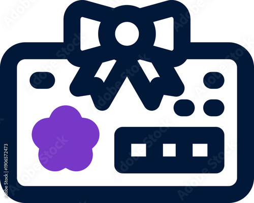 gift card duotone icon. sleek and modern vector icon for websites, mobile apps, marketing materials, and corporate design. fully scalable and ready to use.