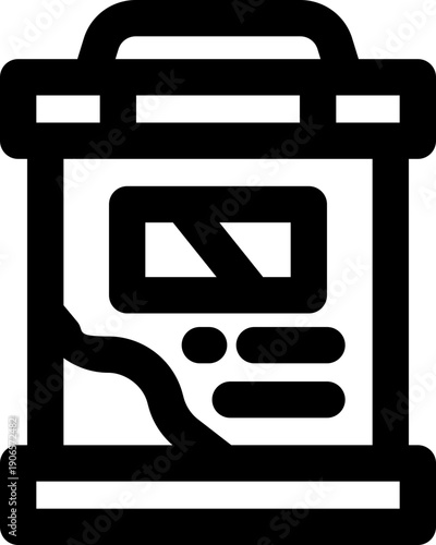 rollup line icon. Clean and minimalist vector icon for websites, mobile apps, presentations, and logos. Fully scalable and customizable for any project.