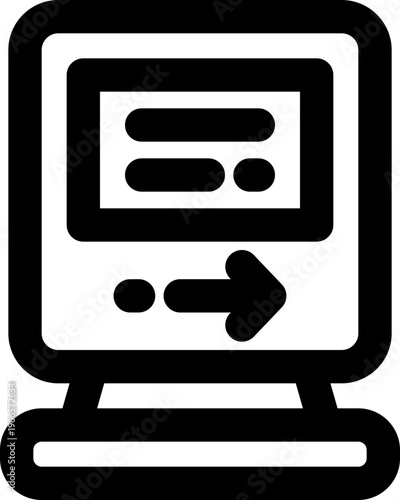 store sign line icon. Clean and minimalist vector icon for websites, mobile apps, presentations, and logos. Fully scalable and customizable for any project.