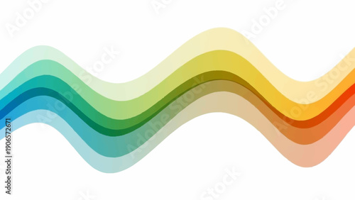 Wallpaper Mural Colorful Wavy Lines Abstract Design Element. Torontodigital.ca