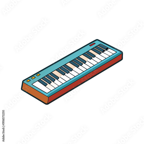 Electronic keyboard, music instrument, portable, isolated