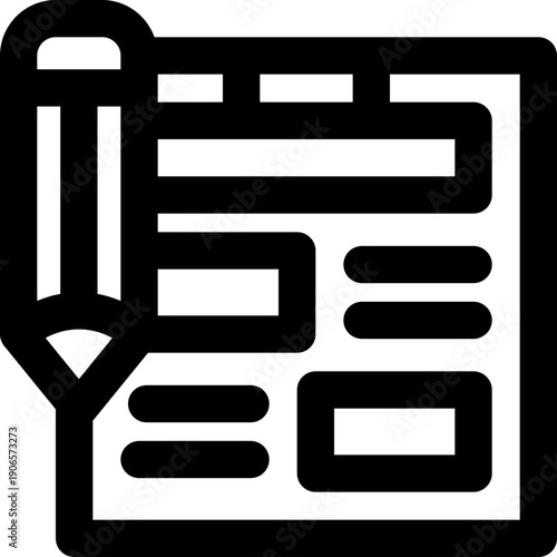 task line icon. Clean and minimalist vector icon for websites, mobile apps, presentations, and logos. Fully scalable and customizable for any project.