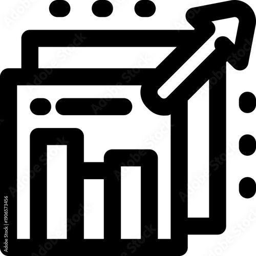 scalability line icon. Clean and minimalist vector icon for websites, mobile apps, presentations, and logos. Fully scalable and customizable for any project.