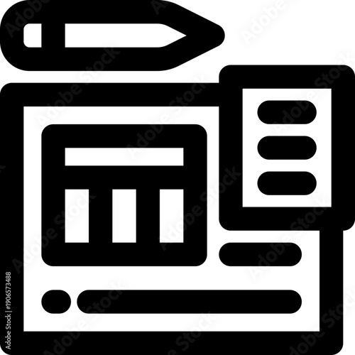 work plan line icon. Clean and minimalist vector icon for websites, mobile apps, presentations, and logos. Fully scalable and customizable for any project.