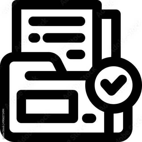 official document line icon. Clean and minimalist vector icon for websites, mobile apps, presentations, and logos. Fully scalable and customizable for any project.